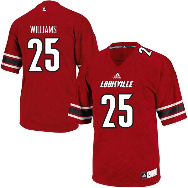 Men Louisville Cardinals #25 Dae Williams College Football Jerseys Sale-Red